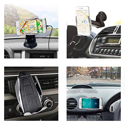 Chargeur sans Fil Voiture, Serrage Automatique 10W /7.5W /5W Chargeur de Rapide Voiture sans Fil Porte-téléphone Compatible avec iPhone XS Max/Xr/X/8/8+, Galaxy S9+/S8/S8+/S7/S6Edge/Note8/5