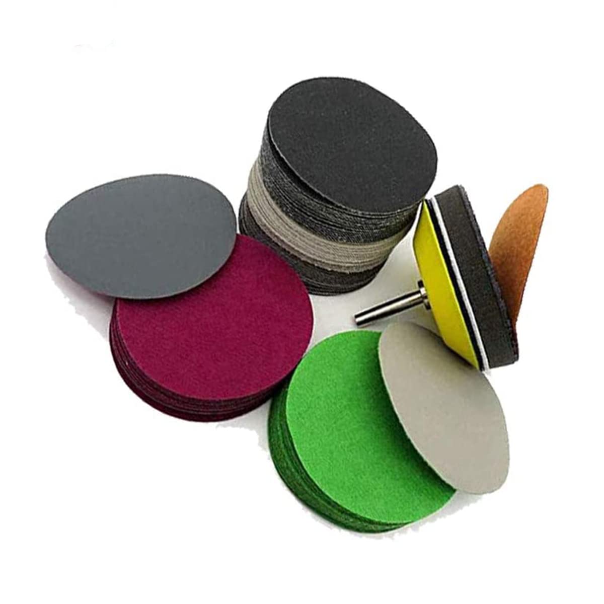 10pcs 75mm Sanding Discs Pads 2 inch Dry or Wet Sandpaper Pads Hook and Loop Sanding Disk Abrasive Polish Pad Plate 800 Grits โ image 1