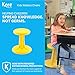 Kore Kids Wobble Chair - Flexible Seating Stool for Classroom & Elementary School, ADD/ADHD - Made in The USA - Age 6-7, Grade 1-2, Yellow (14in)