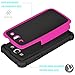 Galaxy S3 Case, Tekcoo(TM) [Tmajor Series] [Hot Pink/Black] Shock Absorbing Hybrid Rubber Plastic Impact Defender Rugged Slim Hard Case Cover Shell For Samsung Galaxy S3 S III I9300 GS3 All Carriers