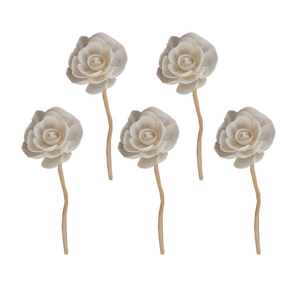 SUPVOX Flower Diffuser Reeds Sticks 5Pcs Aromatherapy Rattan Essential Oil Diffuser Accessories for Home Office Bathroom Fragrance Decoration