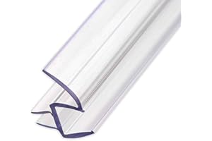 ELEGANT Plastic Seal Strips Shower Door Sweep Bottom Seal Wipe Drip Rail for 3/8 in. Frameless Glass Shower Door, 28 inch Length, 1 Pack 2 Pieces