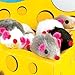 Cheese Wedge Display Furry Mice 60 Count