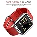 Fitbit Blaze Accessories Classic Band Small, UMTele Soft Silicone Replacement Sport Strap Band with Quick Release Pins for Fitbit Blaze Smart Fitness Watch Orange Red, Frame Not Included (5.5