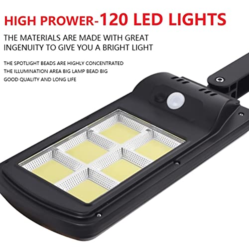 Solar Street Lights - 6000 Lumens 120 LED Motion Sensor Security Solar Flood Lights Outdoor Wall Lamp with 3 Lighting Modes for Front Door, Garden, Yard, Garage, Path (2-Pack)