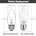 LOHAS 60W Equivalent LED Candelabra Bulb, E26 Light Bulb 5000K Daylight White, (6W Bulb) Halogen Bulbs Replacement, Candle Shape Bulb for Home Lighting,550 Lumen, Not Dimmable(3 Pack)