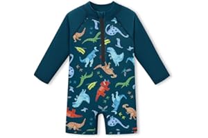 BesserBay Baby UV Protection Zip Front Sun Protective Long Sleeve One Piece Swimsuit 0-36 Months