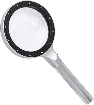 Liying Neu Handlupe Schmuck Reparieren Lupe 5fach 10fach Durchmesser 85mm 20mm Leselupe Mit 12 Led Beleuchtung Lesehilfe Vergrosserungsglas Weiss Amazon De Burobedarf Schreibwaren