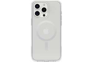 OtterBox iPhone 15 Pro MAX (Only) Symmetry Series Series Clear Case (Clear), Snaps to MagSafe, Ultra-Sleek, Raised Edges Protect Camera & Screen