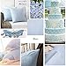 Home Brilliant Lined Linen Square Pillow Cover 18x18 Sky BlueThrow Pillow Cover for Sofa Couch Bench, Light Blue, 18 x 18 inch (45cm)