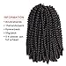 Spring Twist Crochet Braids Real Kanekalon hair 6 Pcs In packs Bomb Twist Crochet Hair Ombre Colors Synthetic Fluffy Hair Extension 8 inch (8inches, 4#)