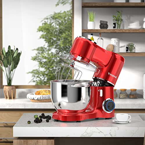 Vospeed Stand Mixer, 660W 6Speed TiltHead Kitchen Mixer, with 8.5QT