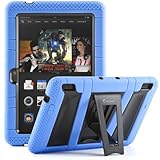 i-Blason Kindle Fire HDX 7 2013 Release (NOT COMPATIBLE WITH FIRE HD 7 2015) Kid Friendly ArmorBox 2 Layer Convertible Full Body Protective KickStand Case with Built-in Screen Protector (Blue/Black)