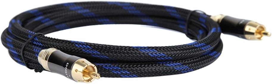 KUYIOHIFI Dual Shielded (OD 8.0mm) RCA Male to RCA Male subwoofer Cable (2 Feet): Computers & Accessories