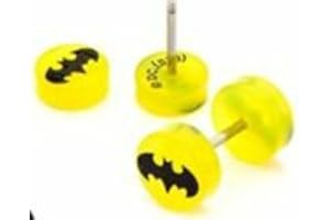 Body Accentz Earrings Ring Fake Cheater Plug Taper Glow 18g Ear Pair Batman Bat