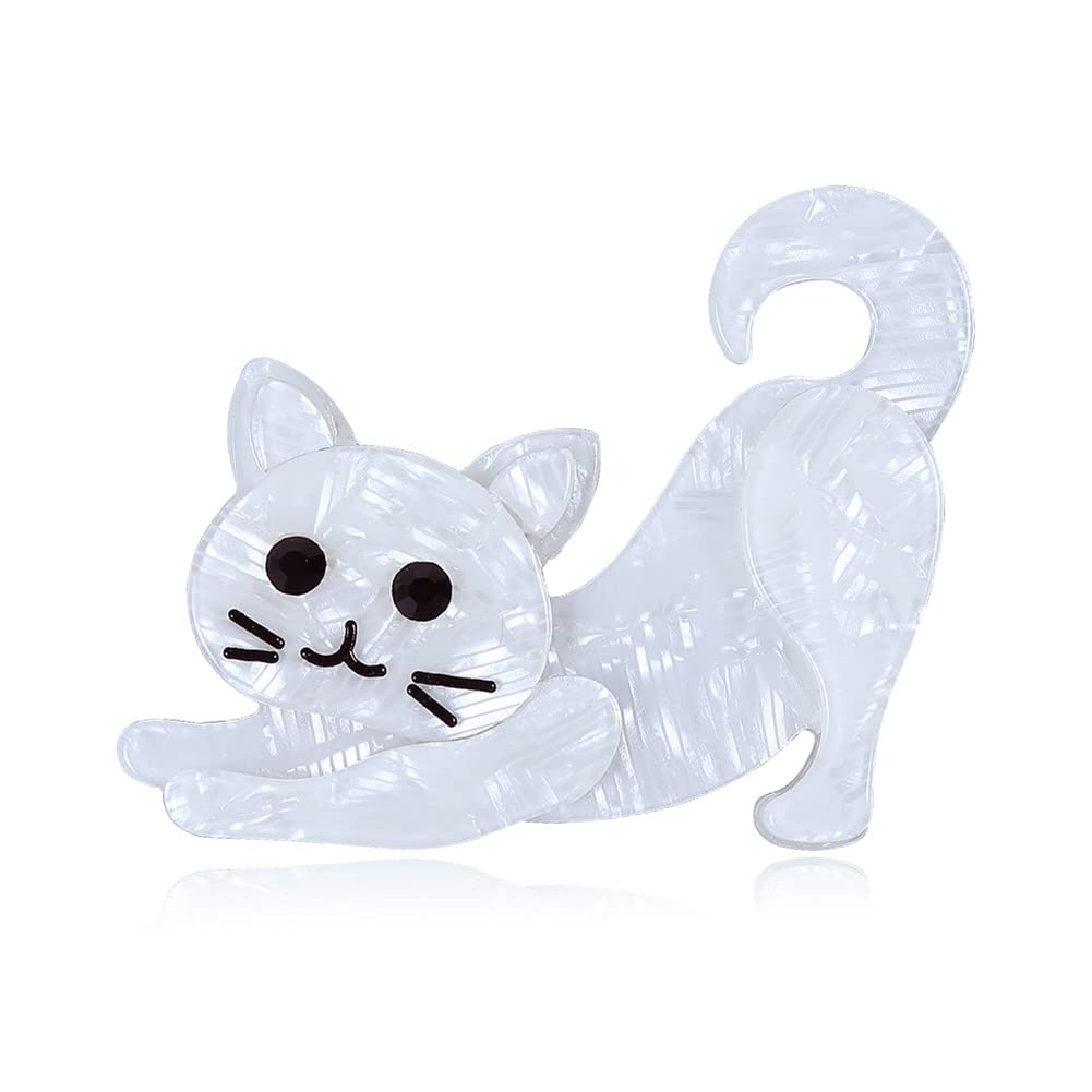 Chichengnian New Acrylic Cat Brooches For Women Lovely Big Plastic Animal Handmade Brooch And Pins Fashion Ladies Lapel Pin Jewelry Clothes Bags Backpacks Hat Jacket Decor Gift