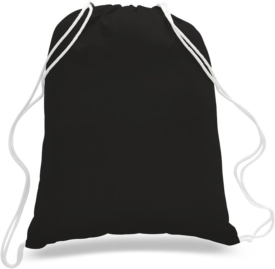 EcoFriendly 100 Cotton Drawstring Backpacks (Set of 6