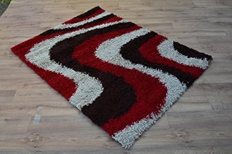 Shaggy Teppiche 84 Swirl Gestreift Bedruckt 5 Cm Dick Weich Flor Modern Boden Teppich 100