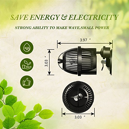SONGJOY Wave Maker Aquarium Circulation Pump 792GPH Suction Cup Base Powerhead for Aquarium Fish Tank Pond With 4.9 ft Power Cord