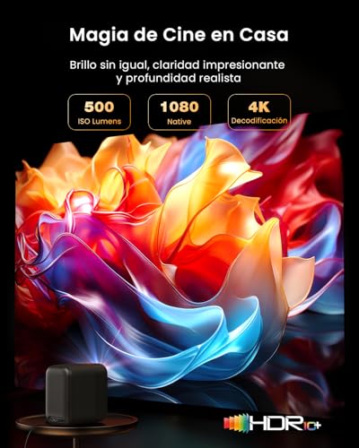 WEMAX Official Google TV and Netflix Smart Video Projector, 500 ISO Lumens, 1080P (4K), Autofocus and AI Correction, Sealed Anti-Dust Optics, Dolby Audio. Ideal for Home Cinema and Sports 2026