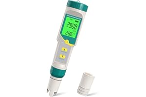 GISNPA PH Meter/TDS Meter Digital Water Tester 7-in-1 TDS Meter and Salinity Tester PH Temp EC, High AccuracyPH Meter for Water with LCD Backlit, for Drinking Water, Wine, Swimming Pool, Soaking tub.