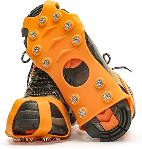 ZUXNZUX Crampons, Ice Cleats for Shoes and Boots, Silicone