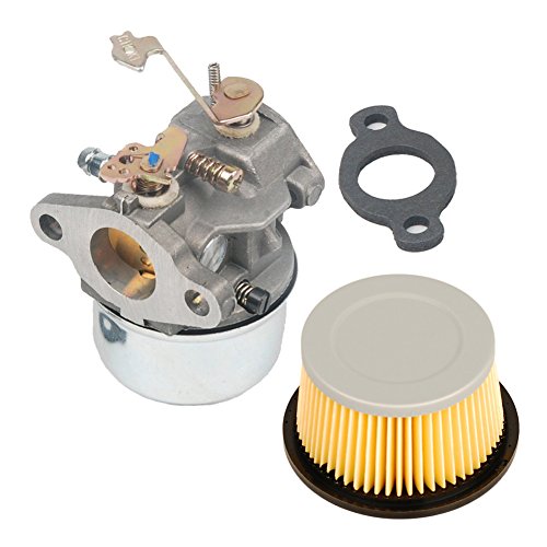 HIFROM Replace Carburetor Carb kit for Tecumseh 631067 631067A 632076 631828 H50 H60 HH60 with Air Filter 30727 30604 John Deer AM30900 Cub Cadet 488619 488619-R1 Lesco 050113