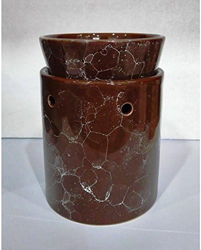 Ceramic Tart Warmer Brown Marble Design
