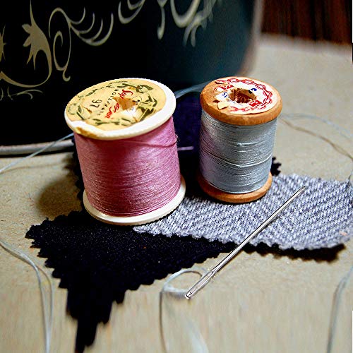 MIUSIE Convenient Needle Storage,Versatile Wooden Needle Case with Smooth Touch ,Sewing Supplies with 20 Pieces Big-Eye Stitching Needles for Stitching/Sewing/Embroidery