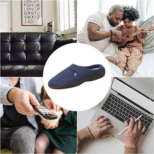 isotoner Men's Open Back Slipper with Memory Foam and Indoor/Outdoor