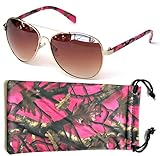 Women's Camouflage Sunglasses Pink,Hot Pink,Purple Aviator/w Free Microfiber Bag