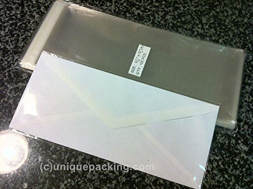 500 Pcs 4 5/16 X 9 3/4 Clear #10 Business Envelopes Bags