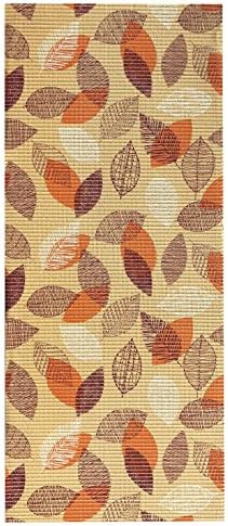 26inch X 5ft Beige Floral Non-Slip Rubber Hallway Kitchen Bathroom SOFT FOAM Runner Mat Rug Custom Size-able (26 inch wide by 5 feet long)