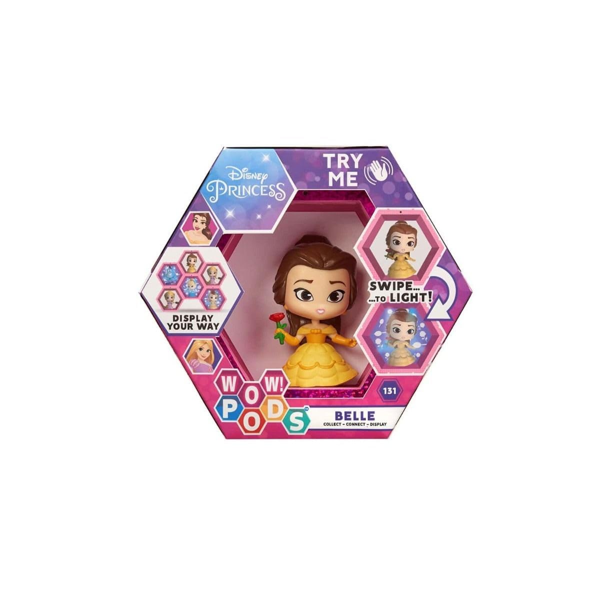 WOW! PODS Belle - Beauty And The Beast | Official Disney Princess Light-Up Bobble-Head Collectable Figure