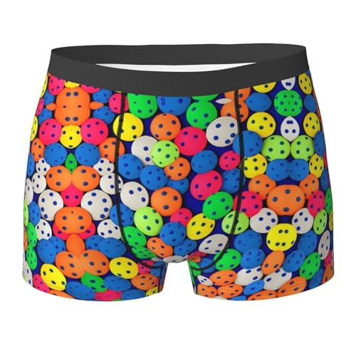 SYHEART Balls Colors Pattern Print Men'S Boxer Briefs With Elastic Comfort Fit Design For All-Day Wear