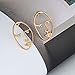 Zealmer Women Dainty Picasso Face Earrings Gold Tone