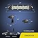 Nilight 40001F-B Bar Super Slim 2PCS 7Inch 30W Flood Driving Fog 3600LM Single Row Off Road led Lights for Jeep-2 Style Mounting Brackets, 2 Years Warrantythumb 1