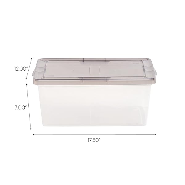 IRIS USA 8 PACK 17 QUART SNAP TOP PLASTIC STORAGE BOX