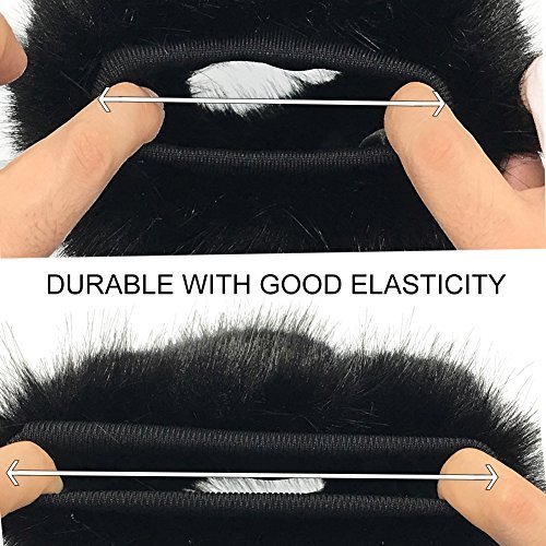 Faux Fur Cuffs Arm Leg Warmers - HOMEYEAH Furry Wrist Cuff Warmer For Women Christmas Gifts - Thumbnail 6
