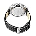 Men's Big Face Black Leather Watch,Quartz Waterproof Date Week Display Analog Wrist Watches (black)