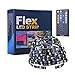 TINGKAM 5050 SMD 32.8ft 10m RGB Flexible LED Strip Light Kit in Black PCB + 44 Key Led Remote Controller + US Power Supply for Indoor Decoration Novelty