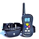 SZJJX Wireless LCD Remote Dog Training Collar 330 Yards Water Resistant from 25 to 100 lbs, with Safe Beep, Vibration and Shock Electronic Collar Visible Control Buttons