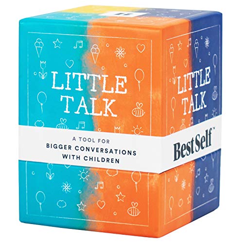 Kids Conversation Starter Little Talk Deck by BestSelf - Powerful Tool to Create and Strengthen Relationships with Children by Cultivating Open and Meaningful Interactions - 150 Engaging Prompts