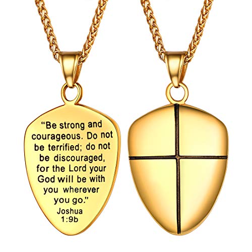 Men Necklace Gold Plated Rope Chain 3D Vivid Shield