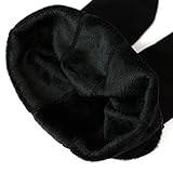 Fashion Story Fall Winter Thick Warm Fleece Lined Thermal Stretchy Leggings Pants (Black)