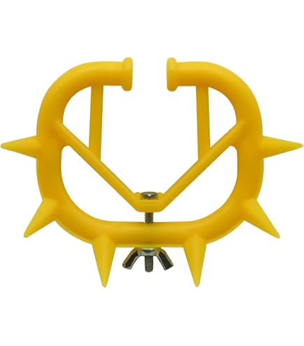 4Pcs Plastic Calf Weaner Nose Rings – Smooth Surface, Sturdy Spring Clamp For Cattle, Easy To Install, Farm & Pasture Use (Yellow)