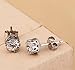 Stud Earrings New Fashion 925 Sterling Silver Crown Shaped Austrian Crystal Stud Earrings for Both Men and Women Gift