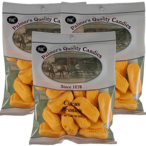 Palmers Circus Peanuts Candy (3Pack) Old Fashioned Soft Orange