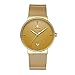 Men Casual Date Quartz Wrist Watches Gent Waterproof Sports Watch Elite Ultra Thin Clock WR-8018 (gold)