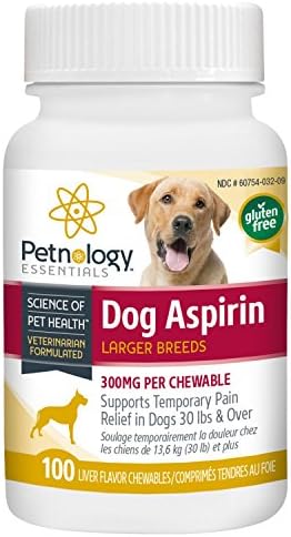 Petnology Aspirin Large Breed 300mg Chewable, 100 Count